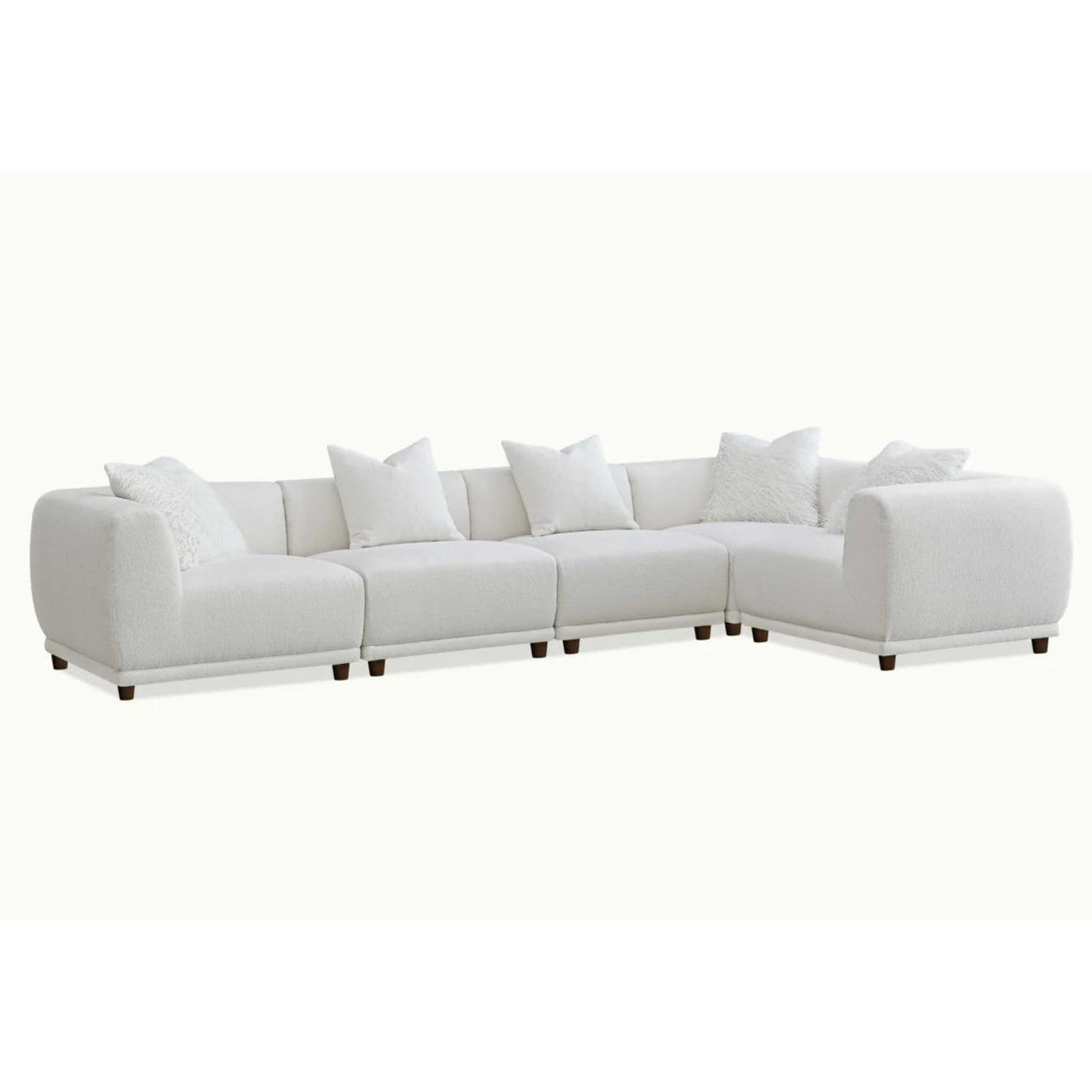 Lottie Modular Corner Sofa in Cream White - Furniture Network