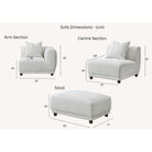 Lottie Modular Corner Sofa in Cream White - Furniture Network