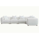 Lottie Modular Corner Sofa in Cream White - Furniture Network