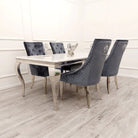 Louis Square, or Round Marble or Glass Dining Table - White, Grey, Black - Furniture Network