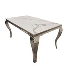 Louis Square, or Round Marble or Glass Dining Table - White, Grey, Black - Furniture Network