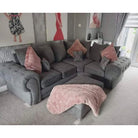 Verona Corner Sofa, 4 Seater Scatter Back Grey or Mink - Furniture Network