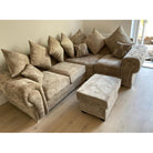 Verona Corner Sofa, 4 Seater Scatter Back Grey or Mink - Furniture Network