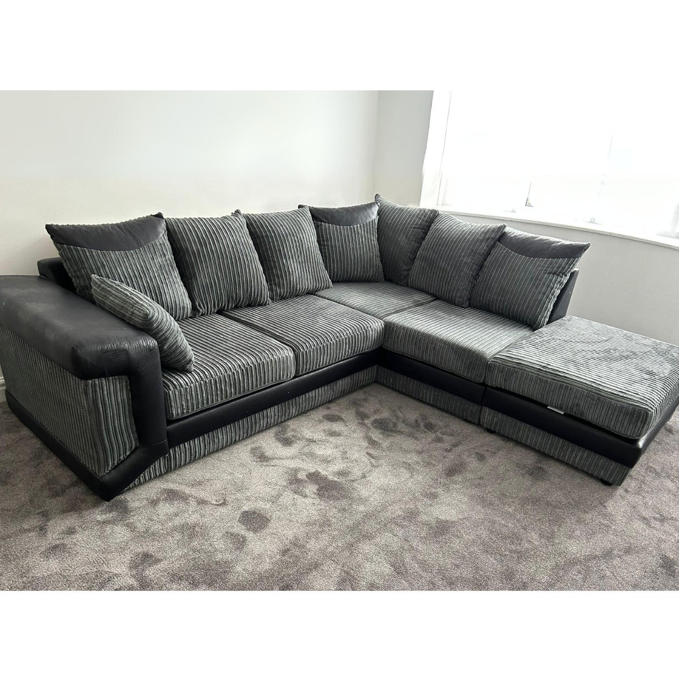 Dino Corner Sofa in Grey or Brown - Furniture Network