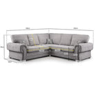 Verona Full Back 2C2 Corner Sofa 5 Seater - Furniture Network