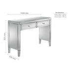 Valencia 2 Drawer Mirrored Glass Dressing Table - Furniture Network