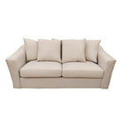 Blakely 3+2 Seater Sofa Set, Beige Fabric & Metal Studs - Furniture Network