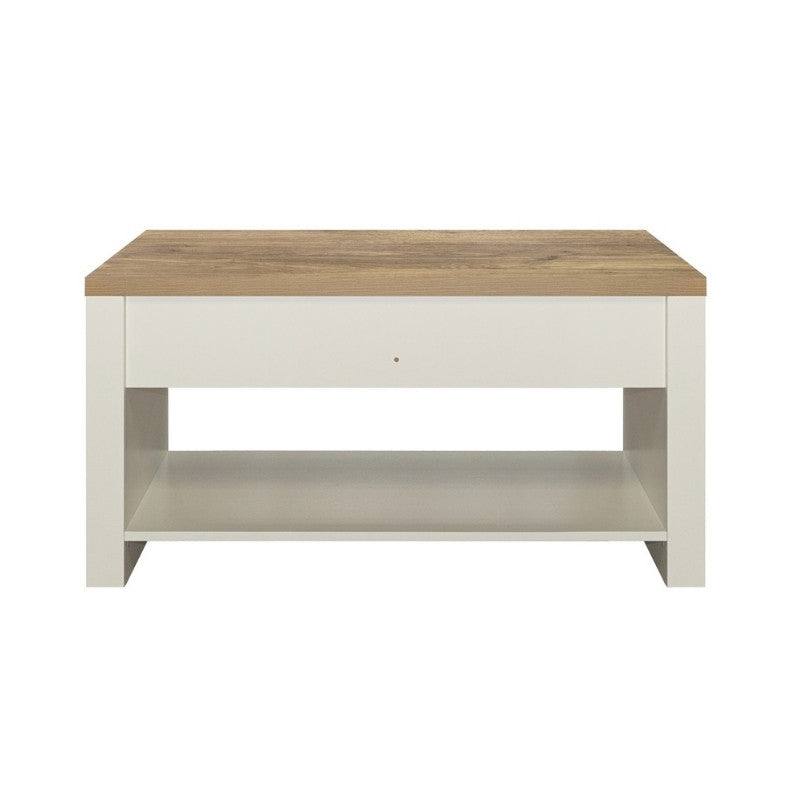 Highgate 2 Drawer Coffee Table - Navy, Cream, Grey - Furniture Network