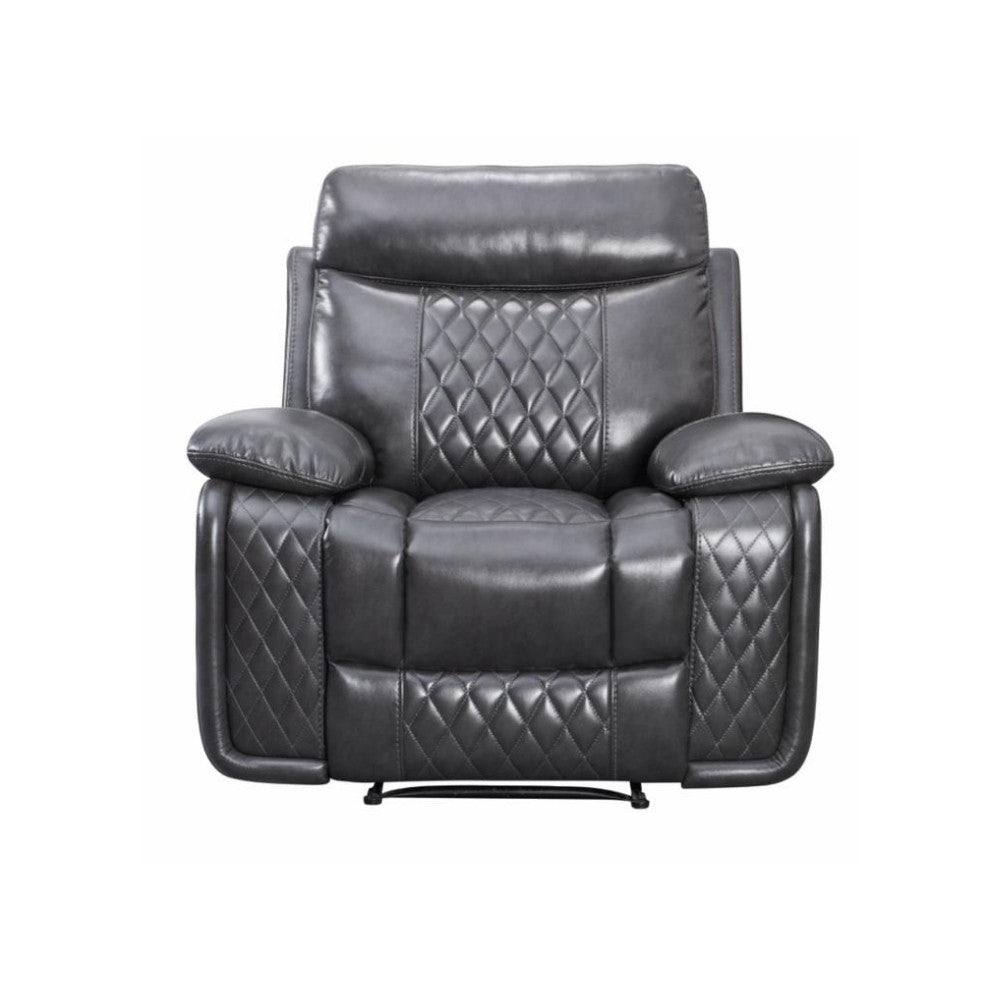 Atlanta 3 & 2 Seater Leather Recliner Sofa, Grey or Brown - Furniture Network