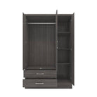 Nevada 3 Door 2 Drawer Mirrored Wardrobe - Furniture Network