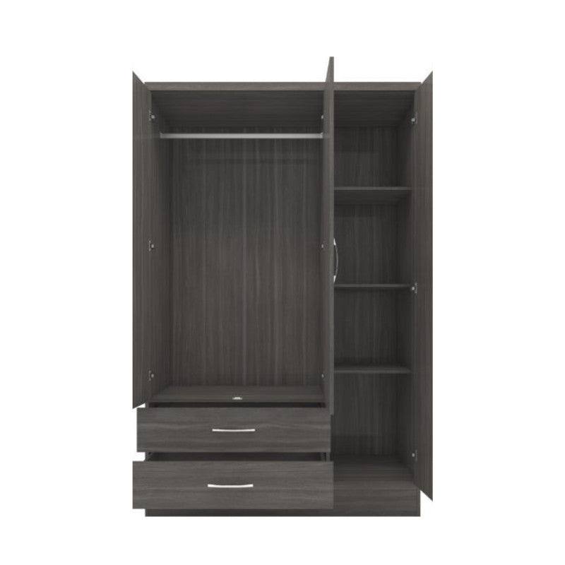 Nevada 3 Door 2 Drawer Mirrored Wardrobe - Furniture Network