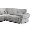 Verona Full Back 6 Seater Left or Right Large Corner Sofa Grey - Furniture Network