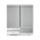 Nevada 4 Door 2 Drawer Mirrored Wardrobe - Furniture Network