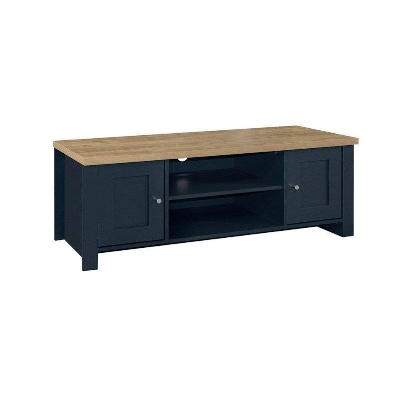 Highgate Large TV Stand - Navy, Cream, Grey - Furniture Network