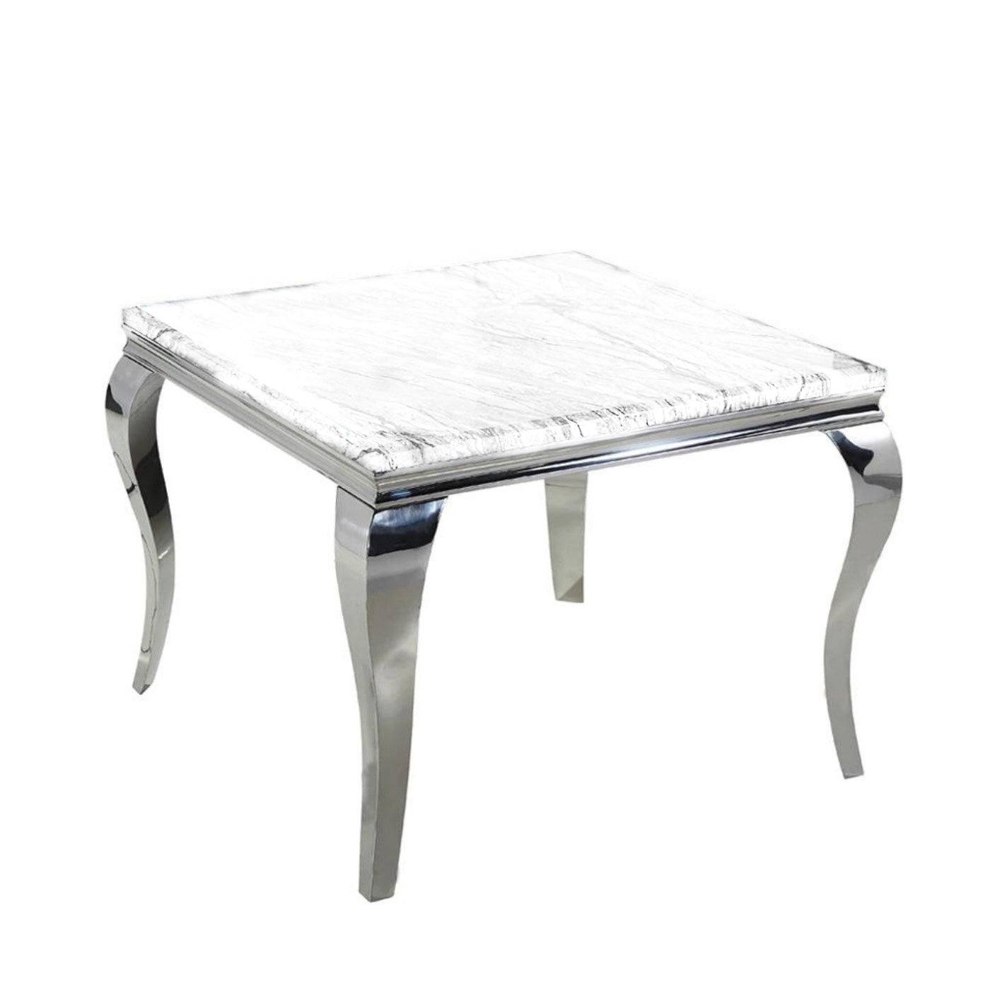 Louis Square, or Round Marble or Glass Dining Table - White, Grey, Black - Furniture Network