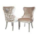 Chelsea Dining Chair with Lion Knocker & Buttoned Back - Furniture Network