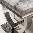 Arriana Dining Table - White, Grey, or Black Marble Effect or Glass - Furniture Network