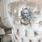 Chelsea Dining Chair with Lion Knocker & Buttoned Back - Furniture Network