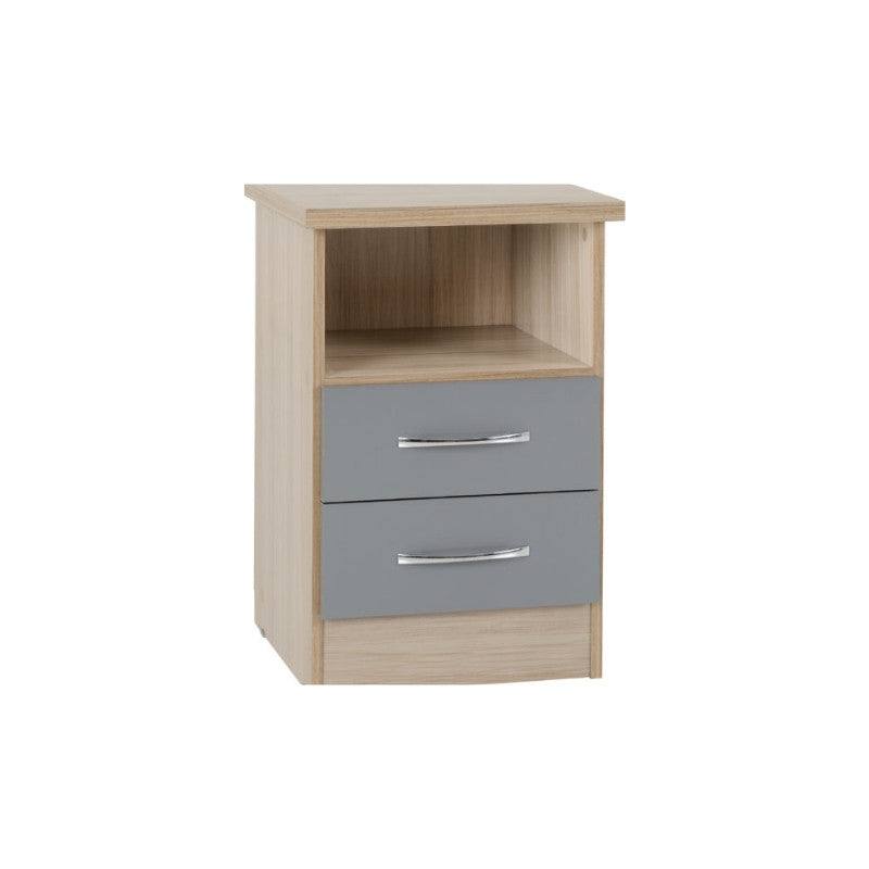 Nevada 2 Drawer Bedside - Furniture Network