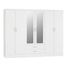 Nevada 6 Door 2 Drawer Mirrored Wardrobe - Furniture Network