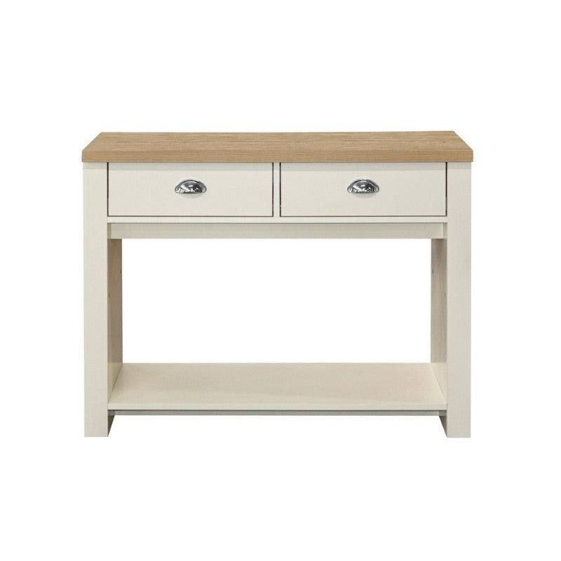 Highgate 2 Drawer Console Table - Navy, Cream, Grey - Furniture Network