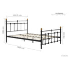 Atlas Black Metal Bed - Single, Queen, Double - Furniture Network