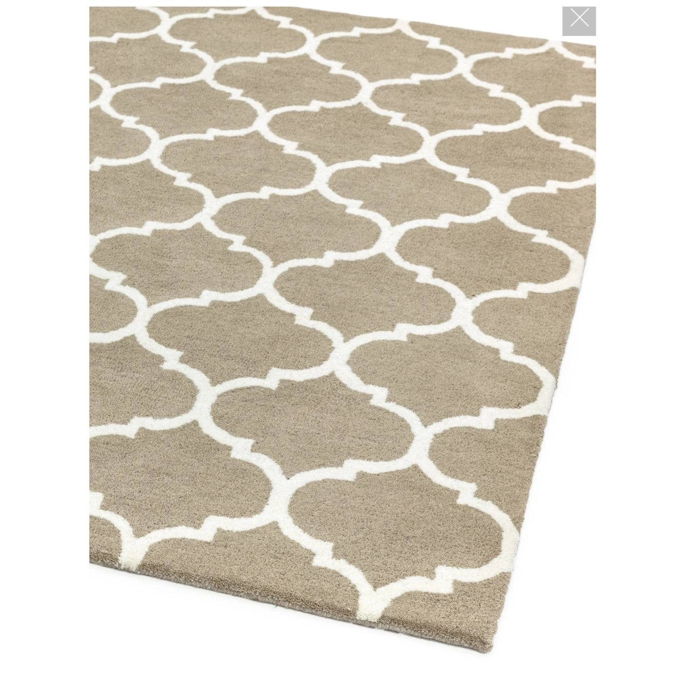 Albany Contemporary Wool Rug in Mustard, Beige, Green, Black, Blue - Furniture Network