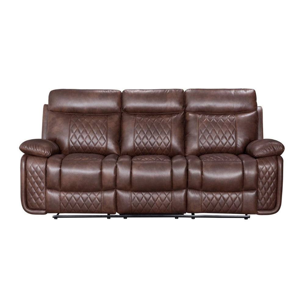 Atlanta Leather Recliner Corner Sofa, Grey or Brown - Furniture Network