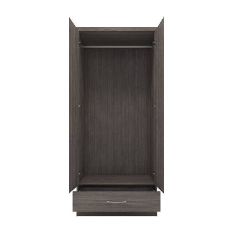 Nevada 2 Door 1 Drawer Mirrored Wardrobe - Furniture Network