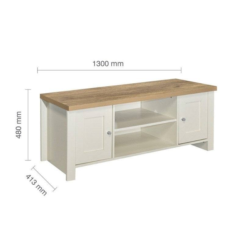 Highgate Large TV Stand - Navy, Cream, Grey - Furniture Network