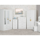 Nevada 4 Door 2 Drawer Mirrored Wardrobe - Furniture Network