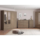 Nevada 4 Door 2 Drawer Mirrored Wardrobe - Furniture Network