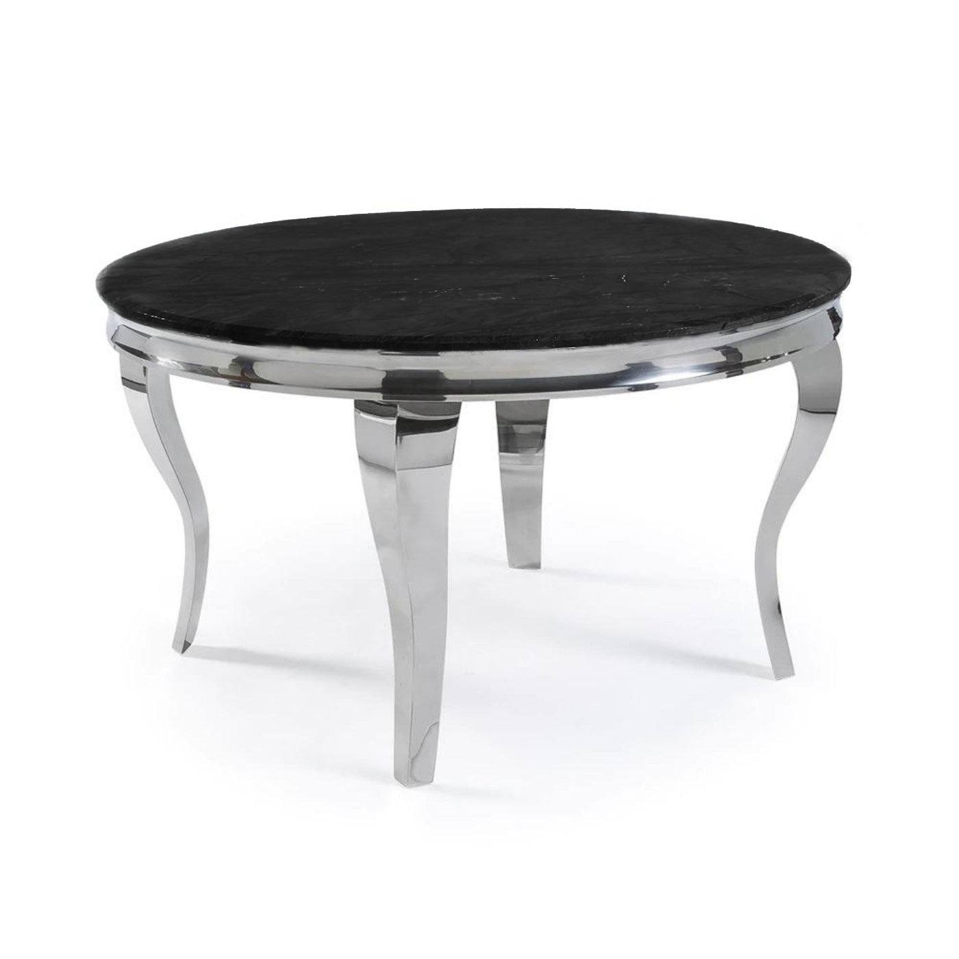 Louis Square, or Round Marble or Glass Dining Table - White, Grey, Black - Furniture Network