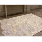 Aurora Strata Metallic Rose Gold Rug - Abstract & Geometric - Furniture Network