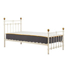 Atlas Cream Metal Bed - Single, Queen, Double - Furniture Network