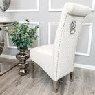 Emma Dining Chair with Lion Knocker & Quilted Back - Furniture Network