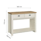 Highgate 2 Drawer Console Table - Navy, Cream, Grey - Furniture Network