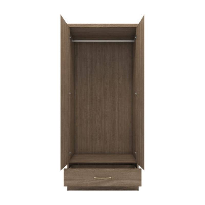 Nevada 2 Door 1 Drawer Mirrored Wardrobe - Furniture Network