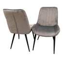 Dido Velvet Dining Chair - Teal Blue, Green, Black, Cream - Furniture Network