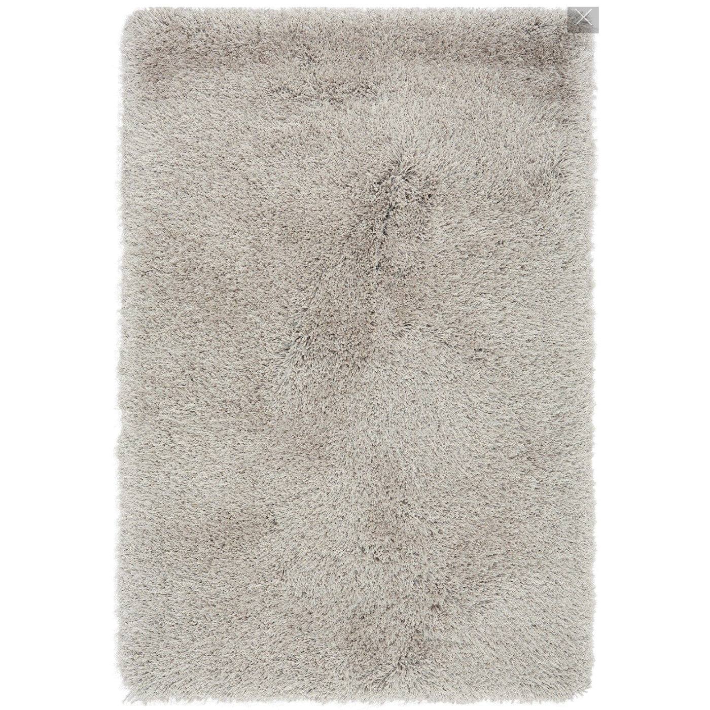 Cascade Plain Shinny Shaggy Rug - Grey, Silver, Cream, Mink, White, Blue - Furniture Network