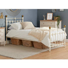 Atlas Cream Metal Bed - Single, Queen, Double - Furniture Network