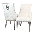 Bentley Dining Chair with Lion Knocker & Quilted Back - Furniture Network