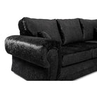 Tangent 3+2 Sofa Set in Black or Silver Crushed Velvet - Furniture Network