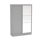 Lynx 2 Door Sliding Mirrored Wardrobe in Grey - Furniture Network