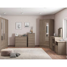 Nevada 2 Door 1 Drawer Mirrored Wardrobe - Furniture Network