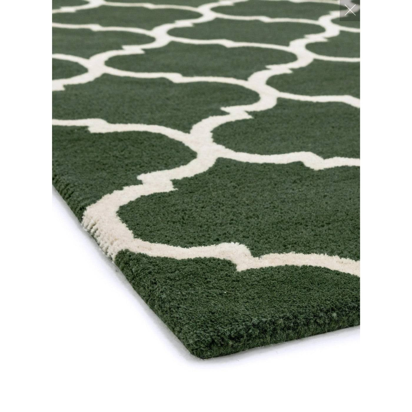 Albany Contemporary Wool Rug in Mustard, Beige, Green, Black, Blue - Furniture Network