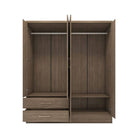 Nevada 4 Door 2 Drawer Mirrored Wardrobe - Furniture Network