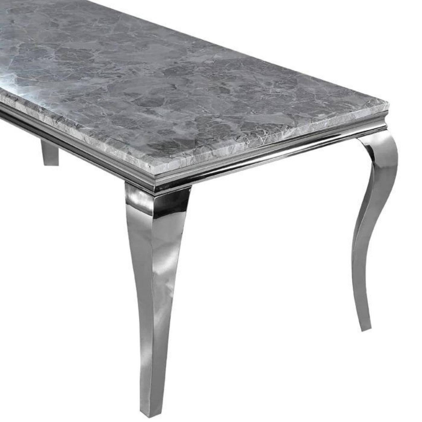 Louis Square, or Round Marble or Glass Dining Table - White, Grey, Black - Furniture Network