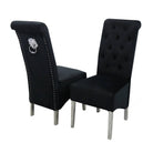 Emma Dining Chair with Lion Knocker & Quilted Back - Furniture Network