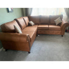 Oakland Leather Corner Sofa (Tan) - Furniture Network